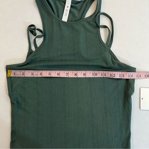 Lululemon Double-Strap Yoga Tank Top Size 6 Dark Forest W1EH6S NEW with tags - Picture 12 of 13